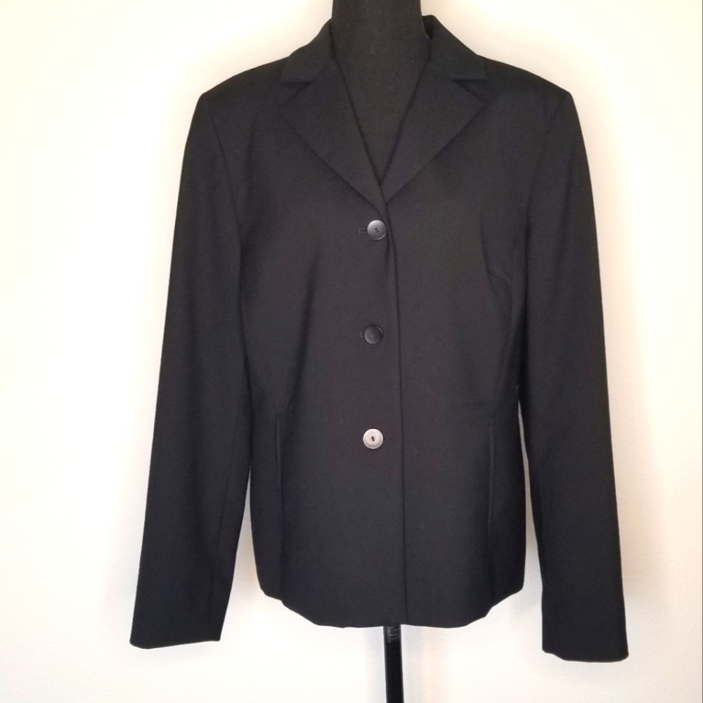 Pendleton Wool Black Blazer Jacket Lined 12 - image 1
